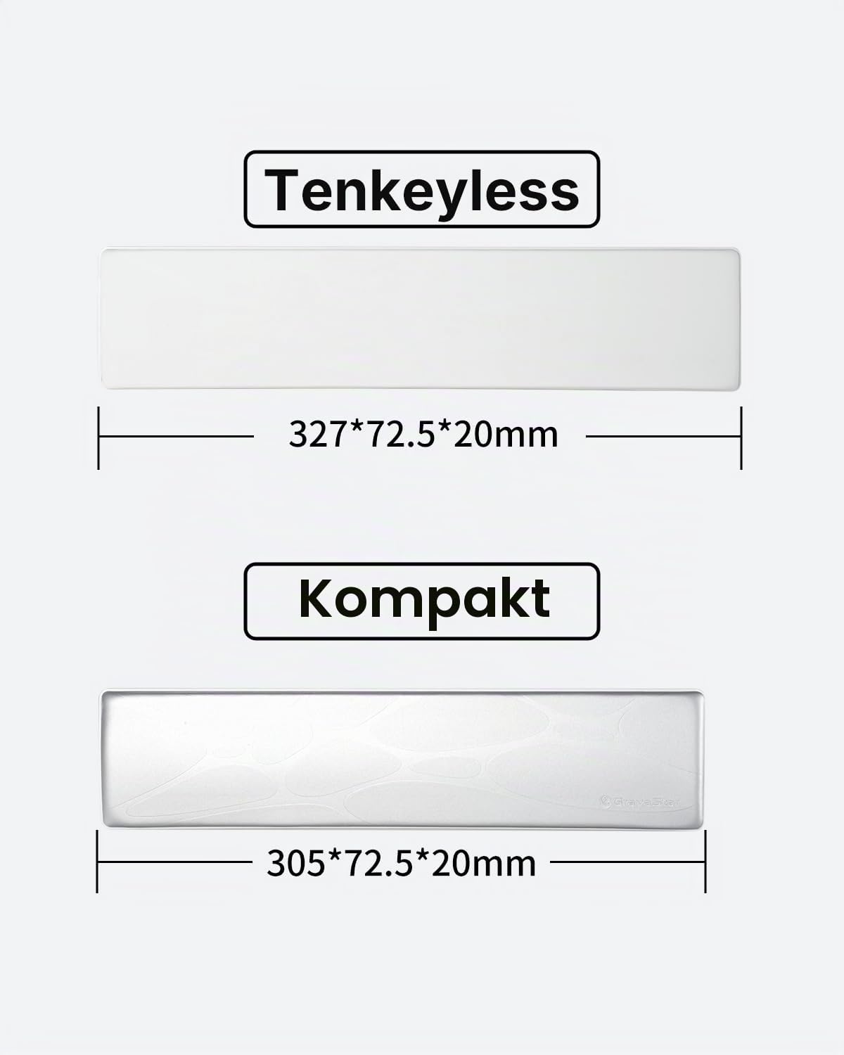GravaStar Tastatur Handgelenkauflage Pad-Weiß