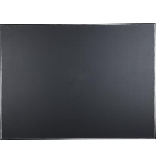 KINGFOM Schreibtischunterlage PU Leder Schreibtisch Unterlage, Schwarz Schreibunterlage/Schreibtisch Unterlegmatte/Tischunterlage Schreibtisc (Schwarz-A110)