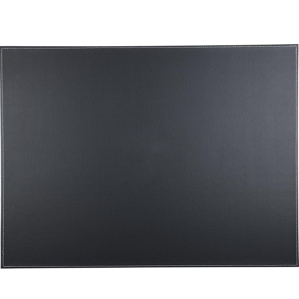 KINGFOM Schreibtischunterlage PU Leder Schreibtisch Unterlage, Schwarz Schreibunterlage/Schreibtisch Unterlegmatte/Tischunterlage Schreibtisc (Schwarz-A110)