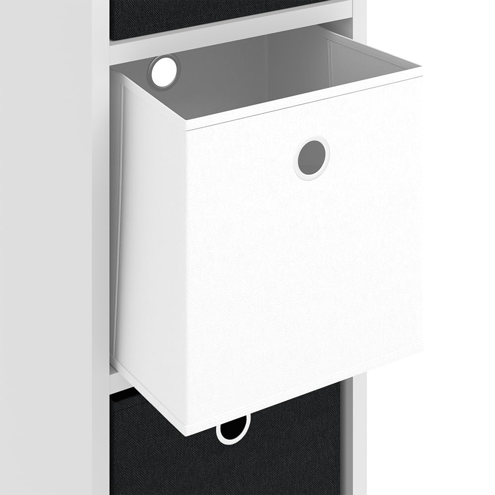 Vicco Raumteiler Hylda, Weiß, 28.4 x 82.8 cm, zur Raumtrennung und Aufbewahrung von Büchern und Boxen