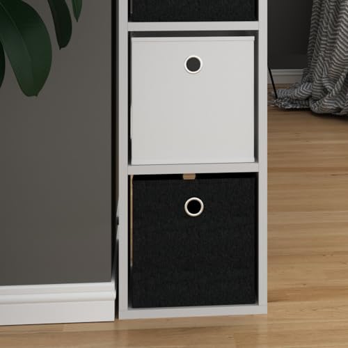 Vicco Raumteiler Hylda, Weiß, 28.4 x 82.8 cm, zur Raumtrennung und Aufbewahrung von Büchern und Boxen