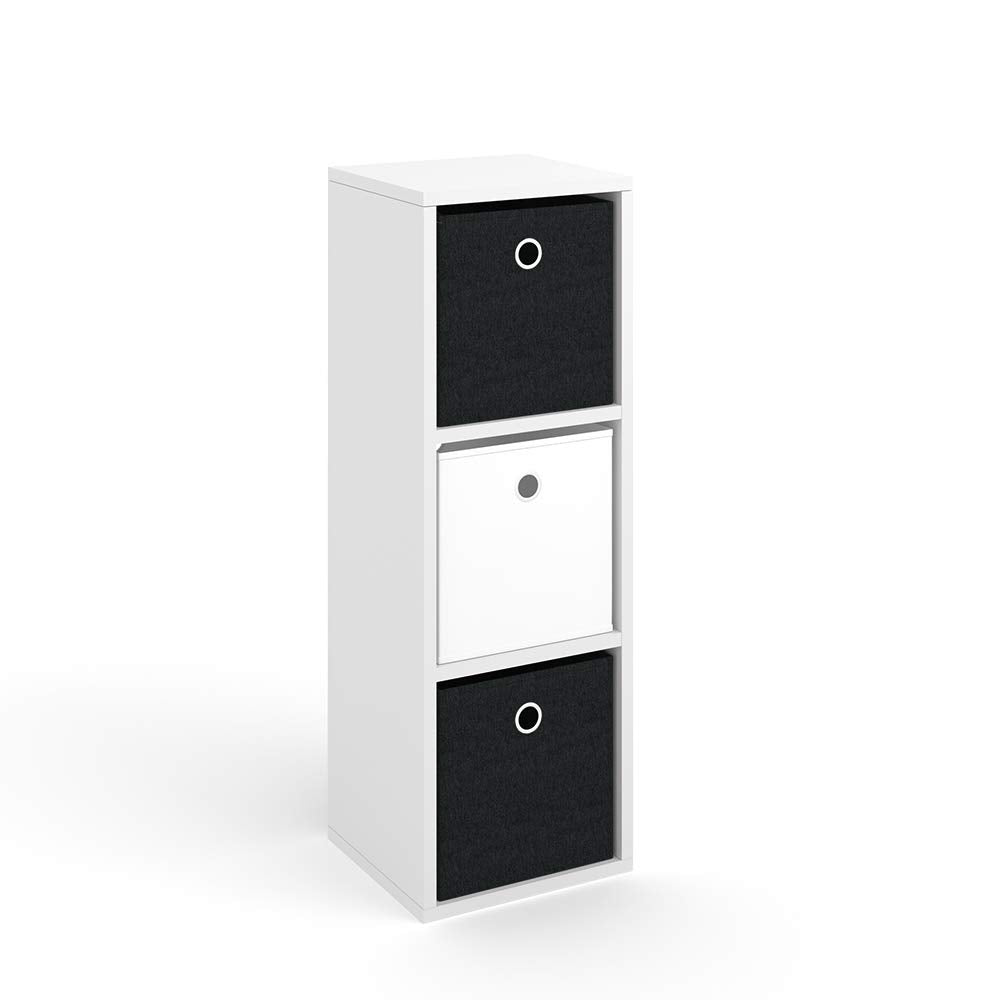 Vicco Raumteiler Hylda, Weiß, 28.4 x 82.8 cm, zur Raumtrennung und Aufbewahrung von Büchern und Boxen