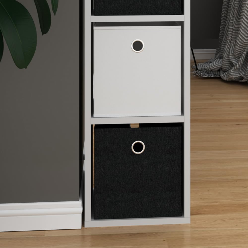Vicco Raumteiler Hylda, Weiß, 28.4 x 82.8 cm, zur Raumtrennung und Aufbewahrung von Büchern und Boxen