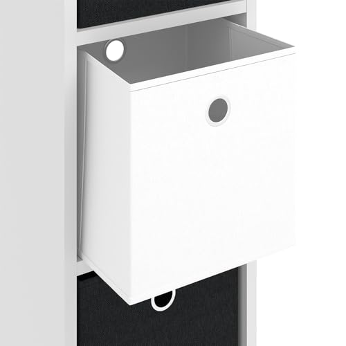 Vicco Raumteiler Hylda, Weiß, 28.4 x 82.8 cm, zur Raumtrennung und Aufbewahrung von Büchern und Boxen