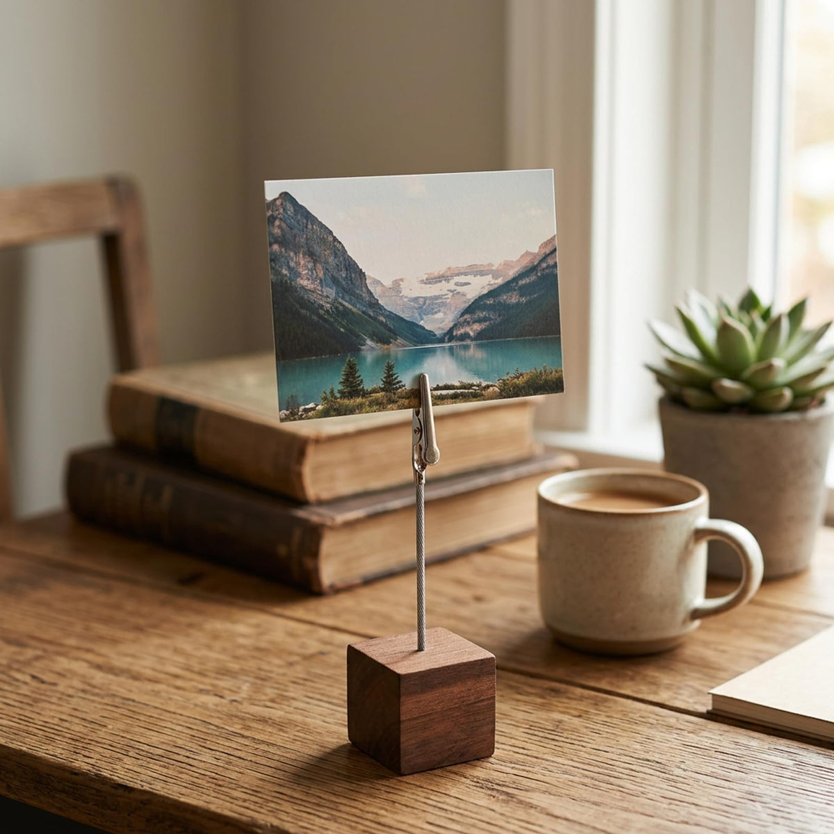 20 Stück Fotohalter mit Klammern, Kaffeebraune Visitenkartenhalter und Kartenständer, Kartenhalter Tisch,Foto Halter mit Klammer,Kartenständer,für Schreibtisch, Büro, Memos, Hochzeit