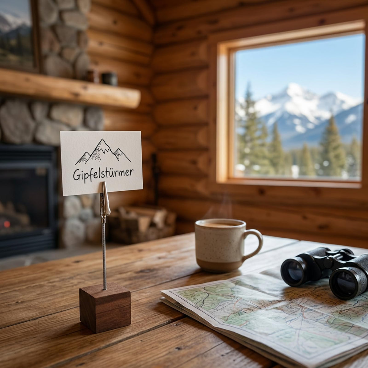20 Stück Fotohalter mit Klammern, Kaffeebraune Visitenkartenhalter und Kartenständer, Kartenhalter Tisch,Foto Halter mit Klammer,Kartenständer,für Schreibtisch, Büro, Memos, Hochzeit