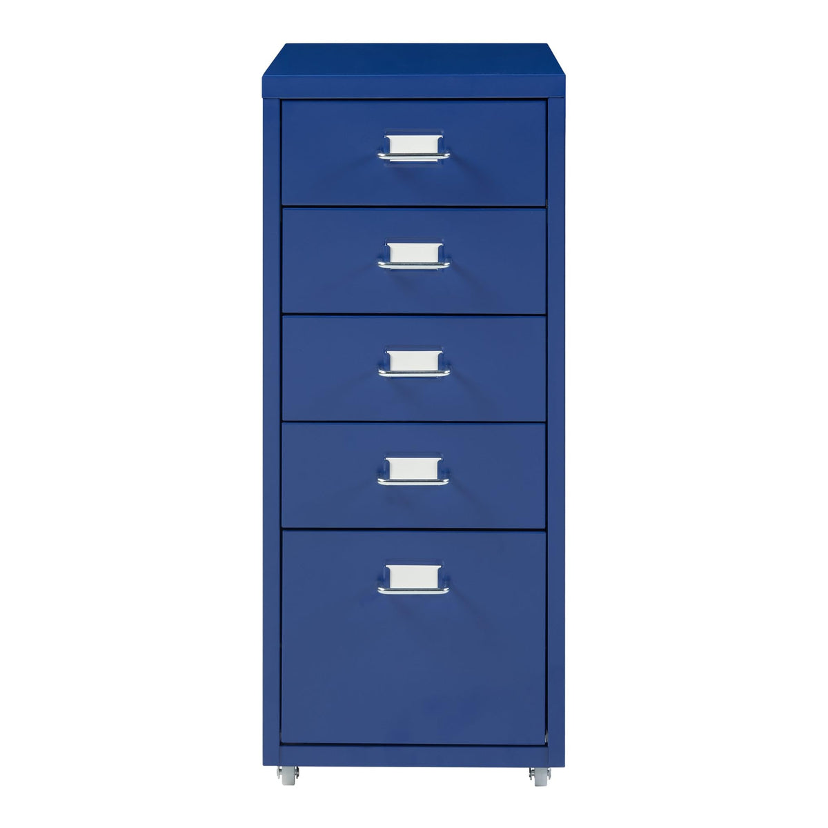 Helloshop26 Büroschrank, Rollschrank, mit 5 Schubladen, 69 x 28 x 41 cm, Blau, 03_0009099