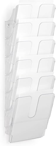 Durable Prospekthalter A4 Flexiplus Duo, 6 Fächer, transparent, 1700140200