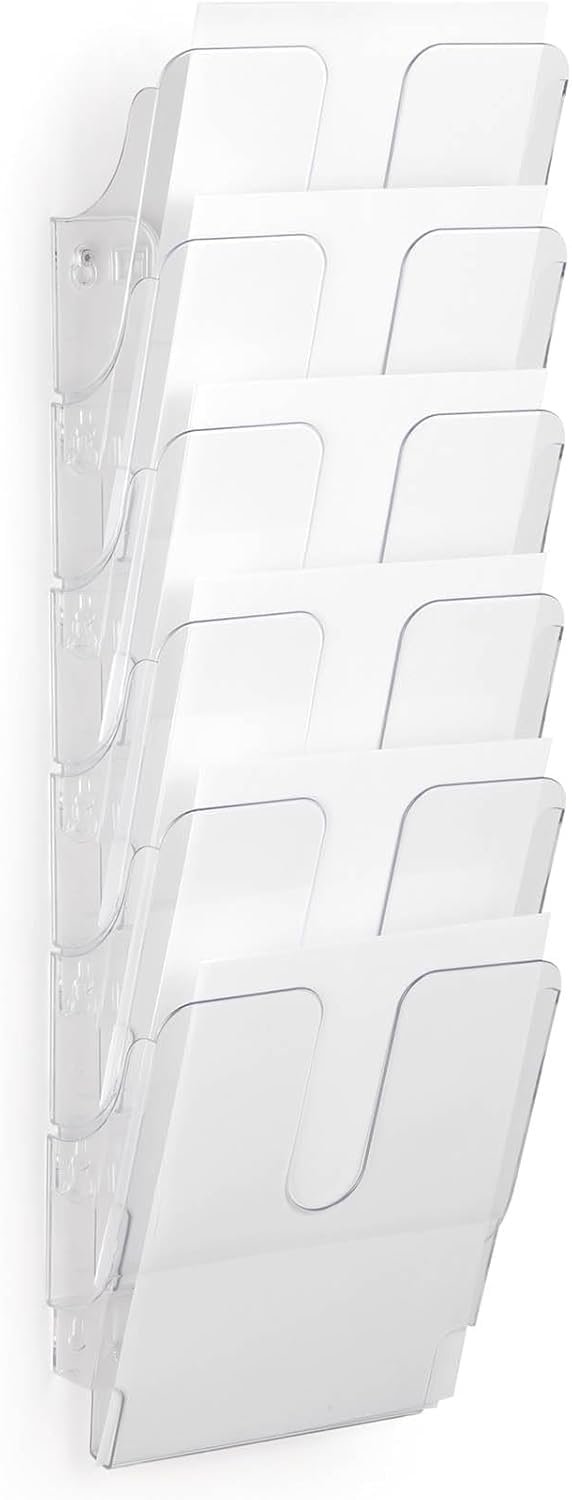 Durable Prospekthalter A4 Flexiplus Duo, 6 Fächer, transparent, 1700140200