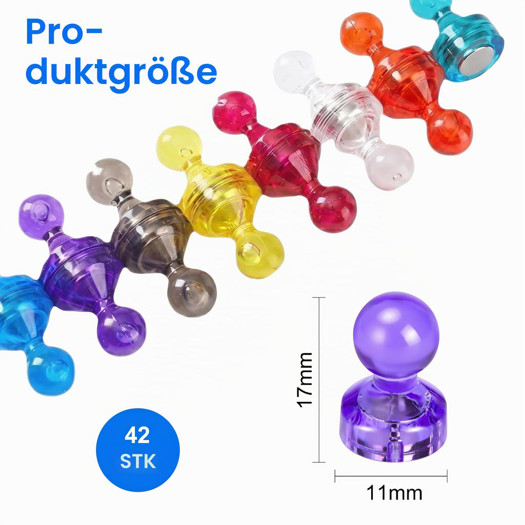 42-STK Starke Neodym-Magnete für Whiteboard & Pinnwand,Klein Mini-Magnete