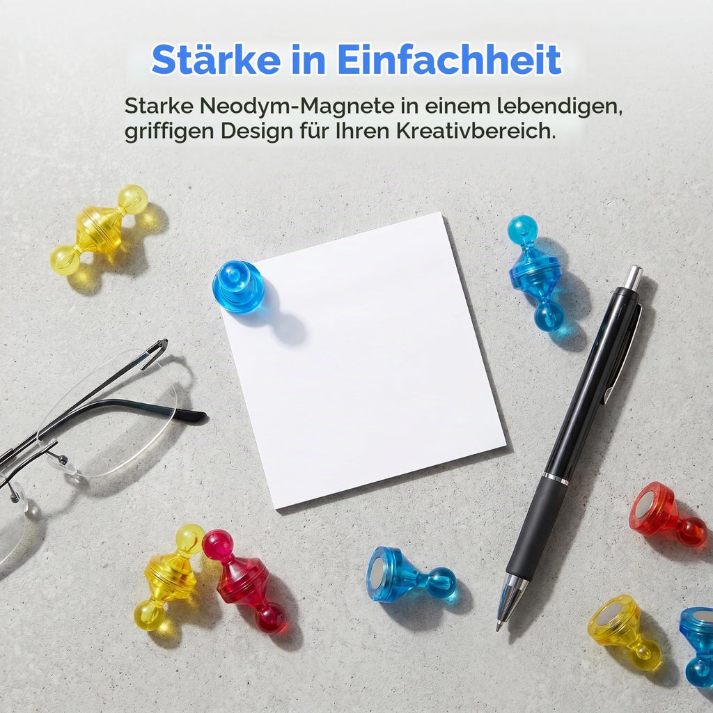 42-STK Starke Neodym-Magnete für Whiteboard & Pinnwand,Klein Mini-Magnete