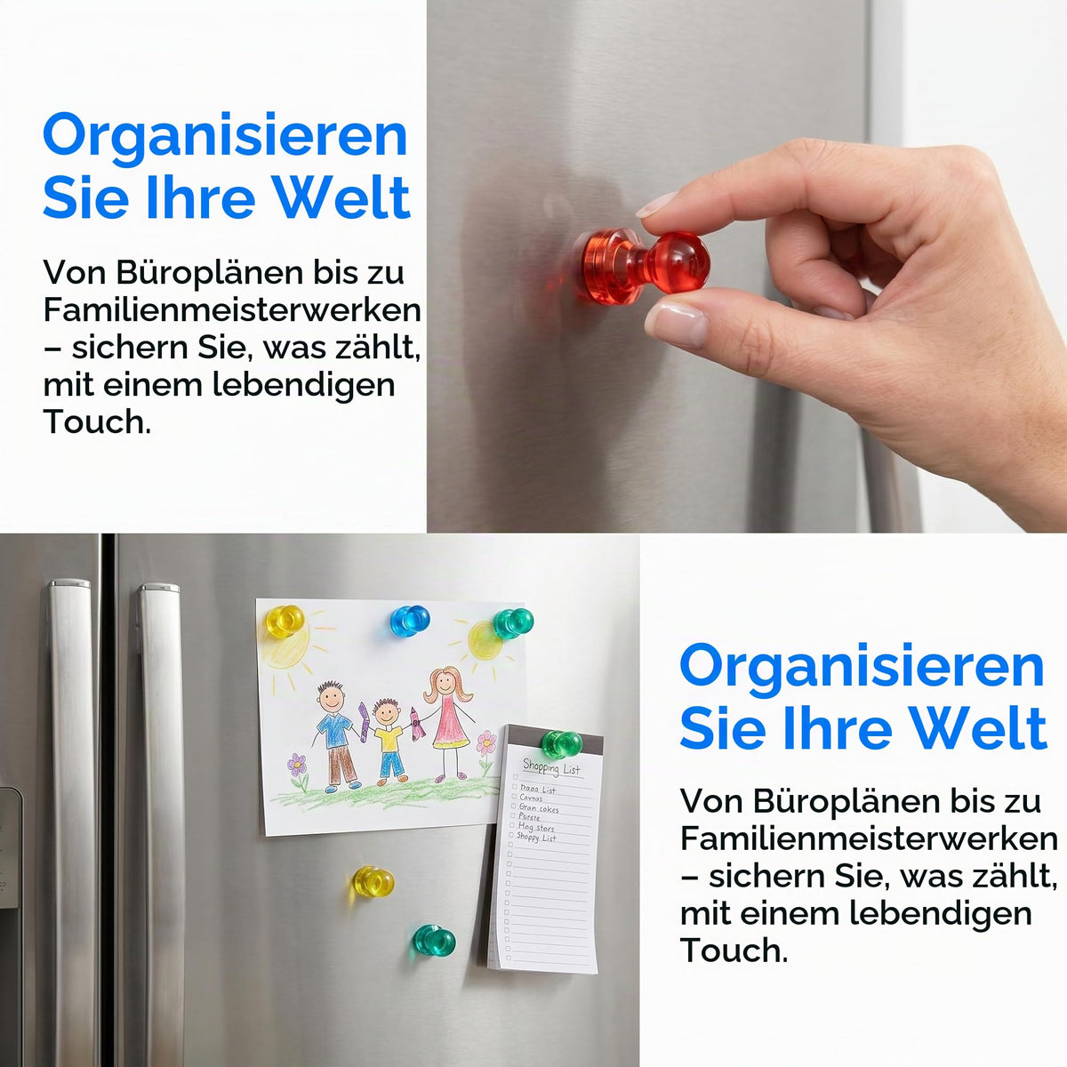 42-STK Starke Neodym-Magnete für Whiteboard & Pinnwand,Klein Mini-Magnete