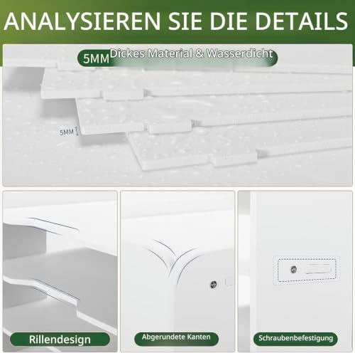 LATERN 5 Stufiger Briefablage Organizer, A4 Papier Ablagefach Aktendokumenthalter Schreibtisch Organizer mit Stifthalter für Home Office Schule Desktop Organisation (Holz-Kunststoff)