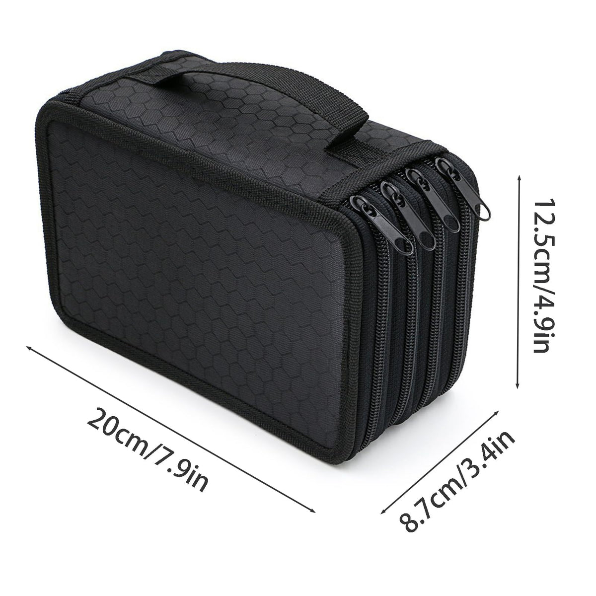 Federmäppchen Große 72 Slots Federmappe für Schule Studenten, Arbeit, Office Pen Organizer Holder Schulmaterial (Schwarz)