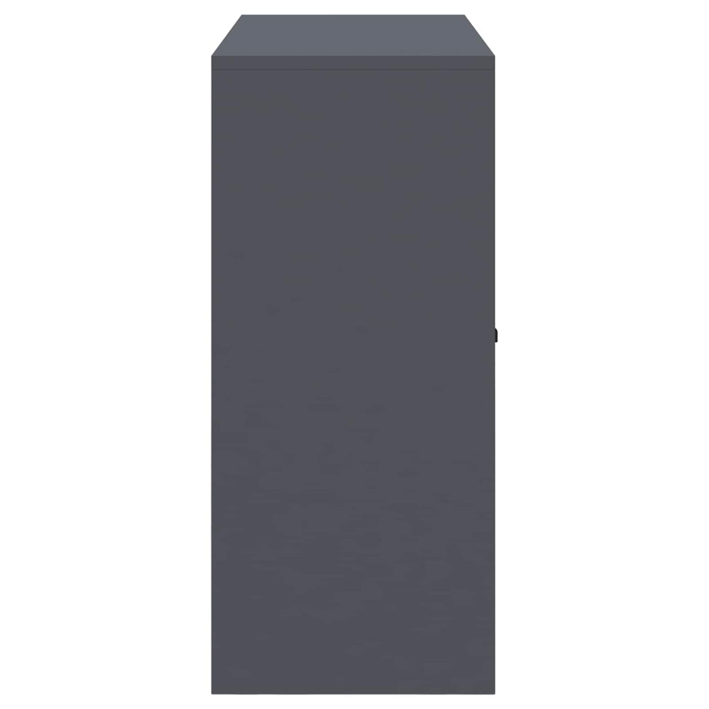 Aufbewahrungsschrank Anthrazit aus Stahl 90 x 40 x 90 cm, abschließbar, vielseitiger Büroschrank mit viel Stauraum für Ordner, Dokumente, Archivierung und Büroorganisation