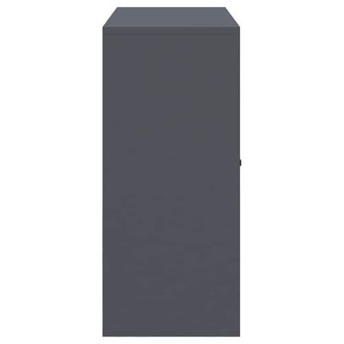 Aufbewahrungsschrank Anthrazit aus Stahl 90 x 40 x 90 cm, abschließbar, vielseitiger Büroschrank mit viel Stauraum für Ordner, Dokumente, Archivierung und Büroorganisation