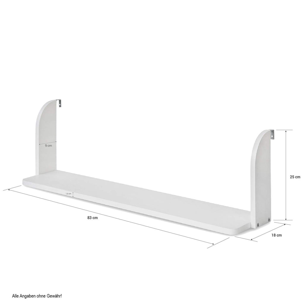 Homestyle4u 1906 Einhängeregal Hochbett Weiss Holz