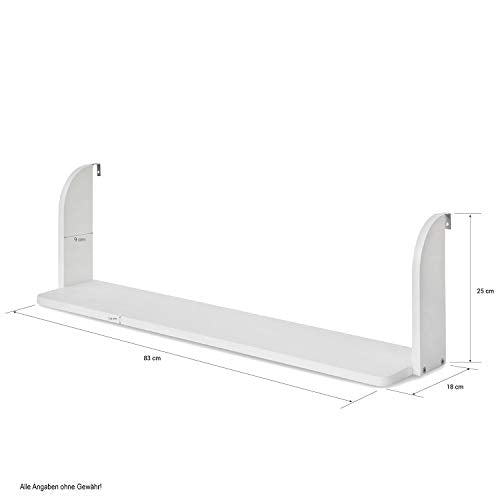 Homestyle4u 1906 Einhängeregal Hochbett Weiss Holz