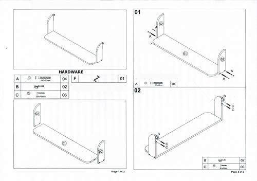 Homestyle4u 1906 Einhängeregal Hochbett Weiss Holz