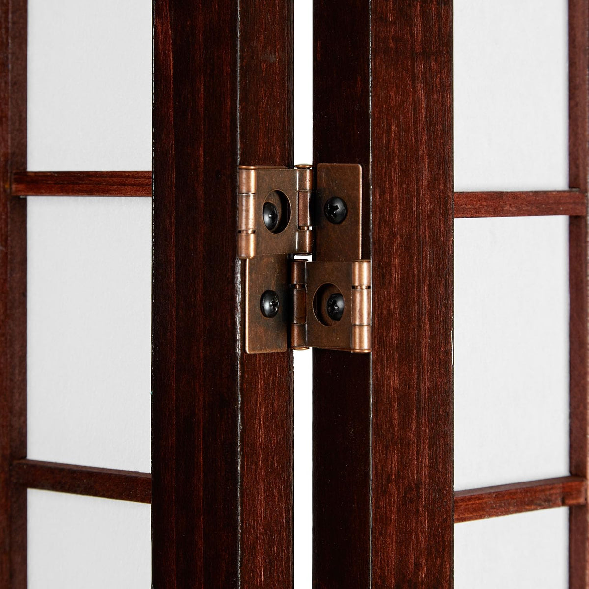 Homestyle4u Paravent 3-teilig Dunkelbraun Bambus Sichtschutz Shoji Raumteiler Holz