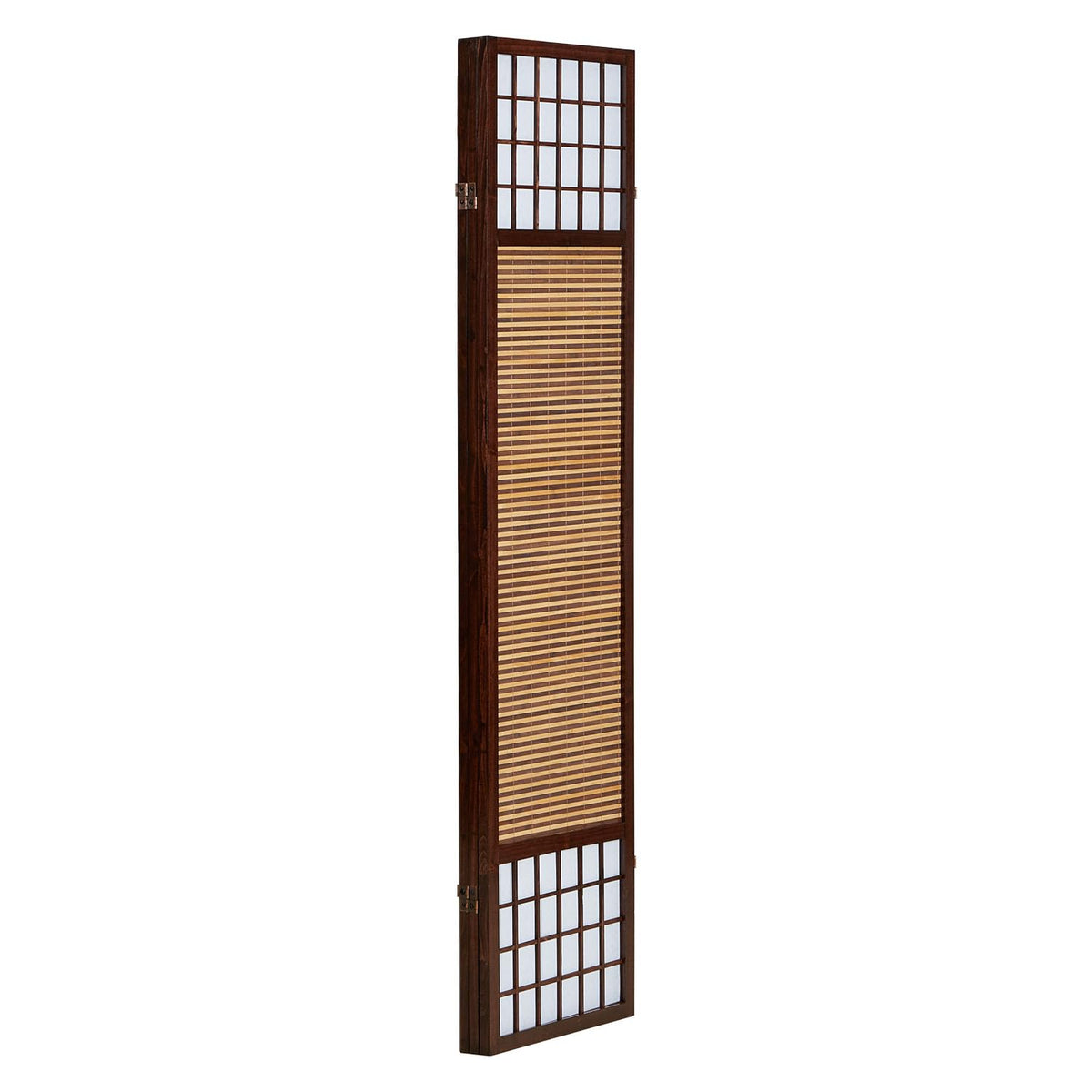 Homestyle4u Paravent 3-teilig Dunkelbraun Bambus Sichtschutz Shoji Raumteiler Holz