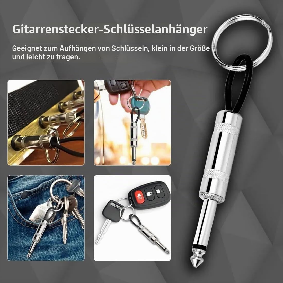 4 Schlüsselbrett Gitarre Griffbrett Haken Halterung für Schlüssel Haus Befestigung, Schlüsselhalter Wand, Gitarre Schlüsselanhänger