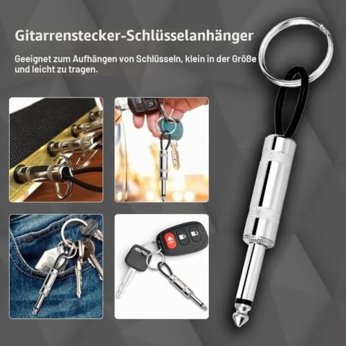 4 Schlüsselbrett Gitarre Griffbrett Haken Halterung für Schlüssel Haus Befestigung, Schlüsselhalter Wand, Gitarre Schlüsselanhänger