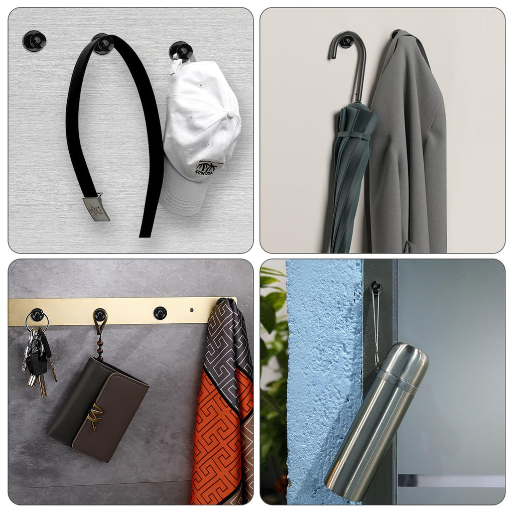 Wukong Neodym Magnete Starker Halt, 16×20mm | 8 Stück Starke Magnete Push Pins, Whiteboard Magnet Schwarz für Magnettafel, Kühlschrank und Büro