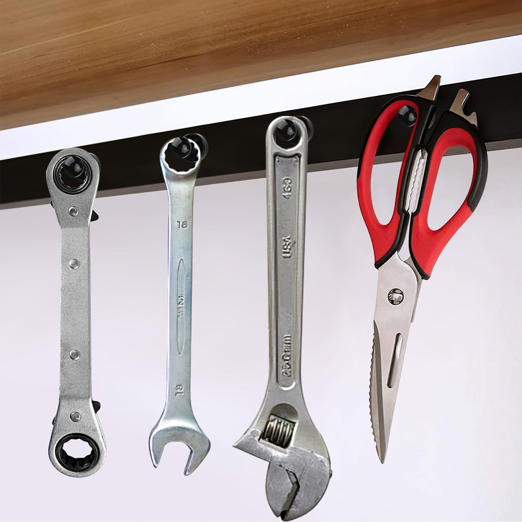 Wukong Neodym Magnete Starker Halt, 16×20mm | 8 Stück Starke Magnete Push Pins, Whiteboard Magnet Schwarz für Magnettafel, Kühlschrank und Büro