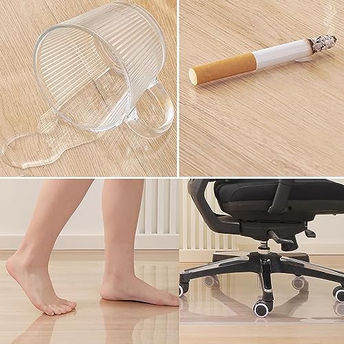 Bodenschutzmatte Transparent Bürostuhl 50x50cm 60x80cm 80x100cm 90x140cm 120 X 180cm PVC Bodenschutzmatte Bodenmatte Rutschfest Kratzfeste Stuhlunterlage 1.5mm Dick Bürostuhl Unterlage ( Size : 30x70c