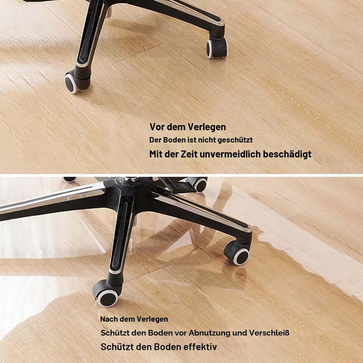 Bodenschutzmatte Transparent Bürostuhl 50x50cm 60x80cm 80x100cm 90x140cm 120 X 180cm PVC Bodenschutzmatte Bodenmatte Rutschfest Kratzfeste Stuhlunterlage 1.5mm Dick Bürostuhl Unterlage ( Size : 30x70c