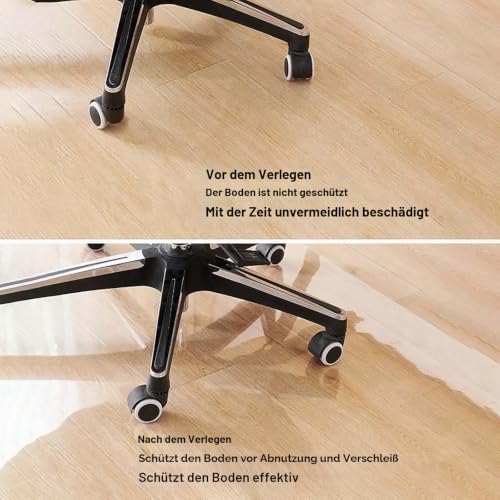 Bodenschutzmatte Transparent Bürostuhl 50x50cm 60x80cm 80x100cm 90x140cm 120 X 180cm PVC Bodenschutzmatte Bodenmatte Rutschfest Kratzfeste Stuhlunterlage 1.5mm Dick Bürostuhl Unterlage ( Size : 30x70c