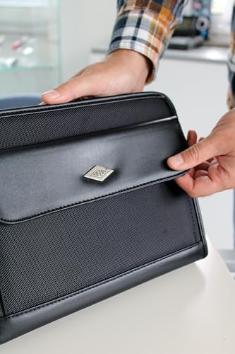 WEDO Elegance A5 Konferenzmappe – Executive Organizer im Leder-Look mit 4-Ring-Mechanik, Karten- & Dokumentenfächern, Stifthalter, kompakt & stilvoll