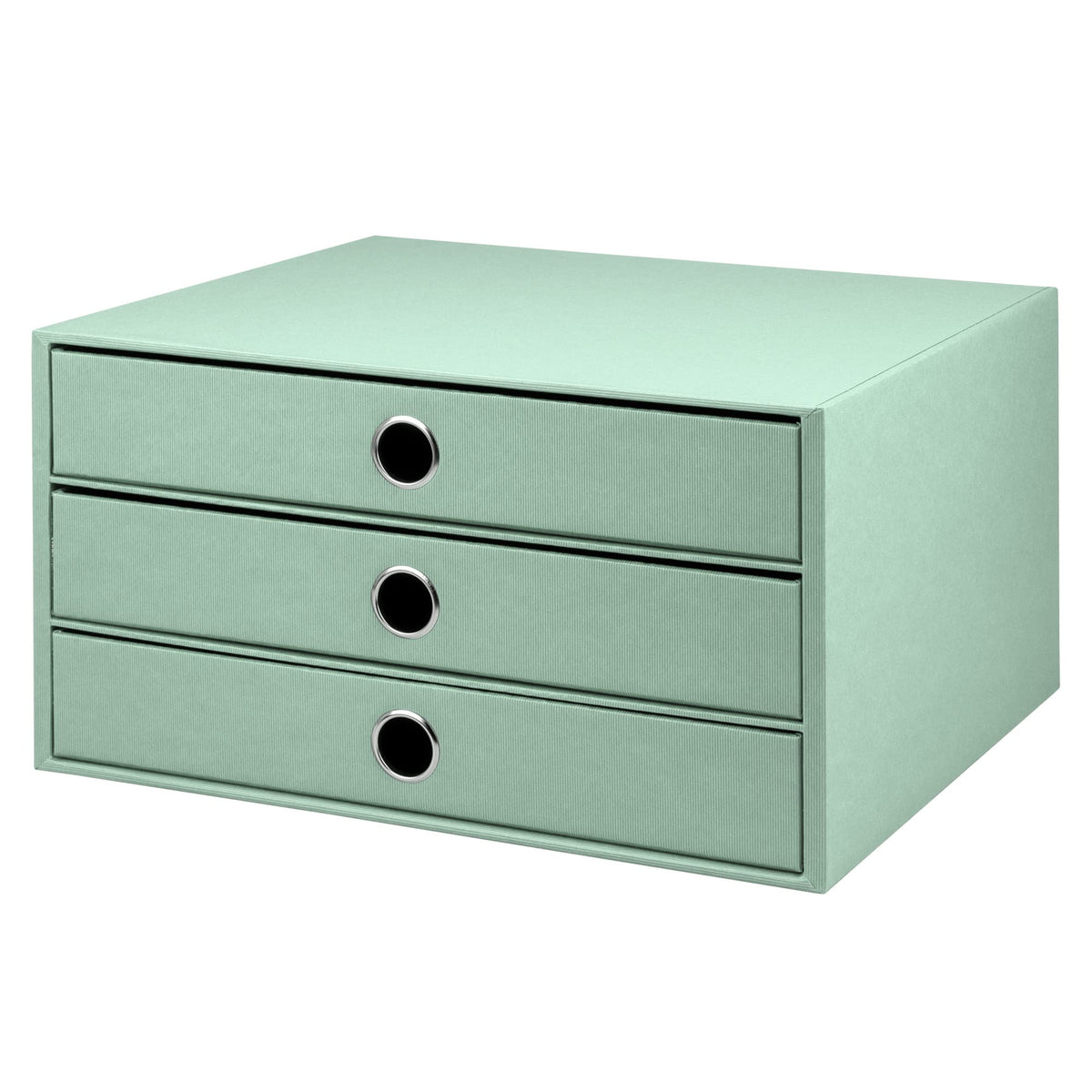 Rössler SOHO 3er Schubladenbox A4 aus Papier | Büro Organizer Schreibtisch| Schubladen Organizer Büro Zubehör & Bürobedarf | Schreibtisch Organizer Box | 34 x 25 x 19 cm | 1 Stück | Farbe: Mint