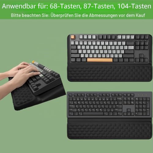 Sightday Tastatur-Handgelenkauflage mit Ständer, 2-in-1-Tastatur-Handgelenkstütze, weiche Memory-Schaum-Tastaturmatte, rutschfeste Tastaturauflage für Zuhause, Büro, Gaming, Schreibtischzubehör