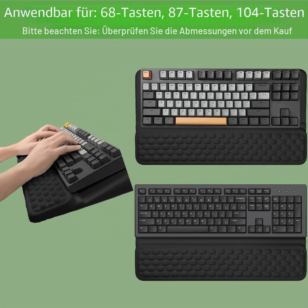 Sightday Tastatur-Handgelenkauflage mit Ständer, 2-in-1-Tastatur-Handgelenkstütze, weiche Memory-Schaum-Tastaturmatte, rutschfeste Tastaturauflage für Zuhause, Büro, Gaming, Schreibtischzubehör
