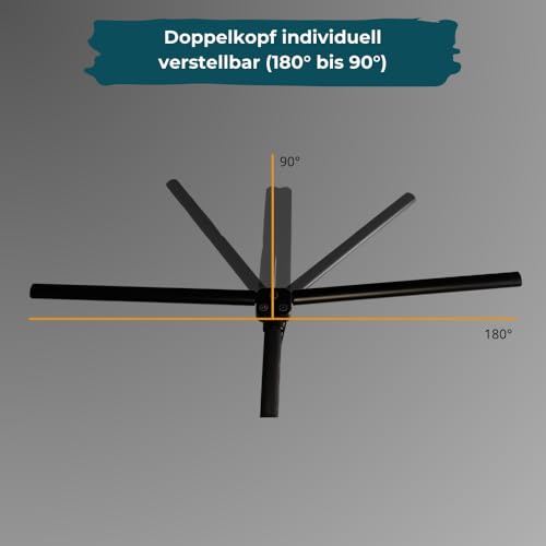 LUXULA LED Doppelkopf Schreibtischlampe, klemmbar, dimmbar, weiß