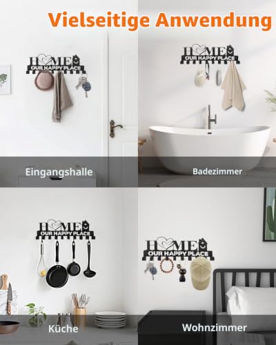 Schlüsselbrett Haken für Wand mit Schrauben und Dübeln