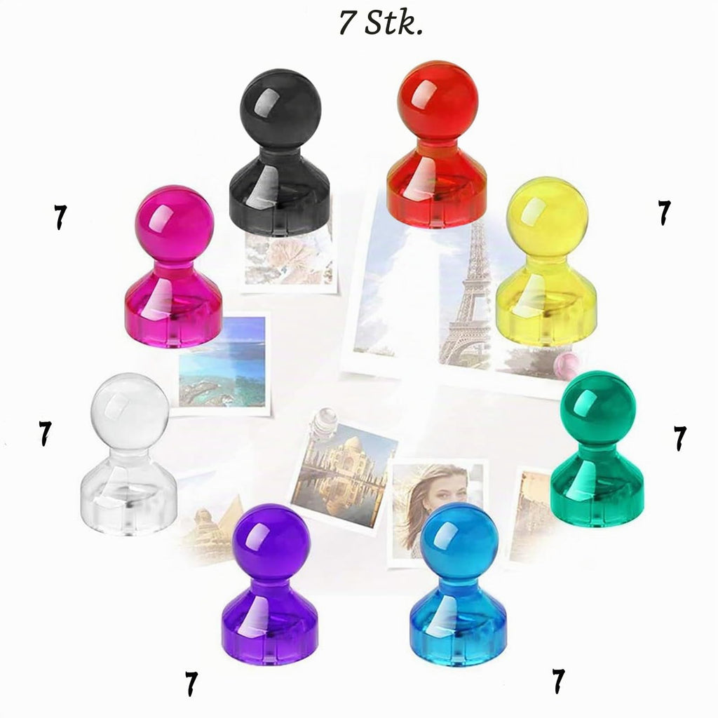 Wukong 10×16mm Kegelmagnete für Magnettafel, 56 Stück Kleine Magneten Starker Halt, Magnete Kühlschrank Magnete Stark Bunt, Whiteboard Magnete für Schule und Büro