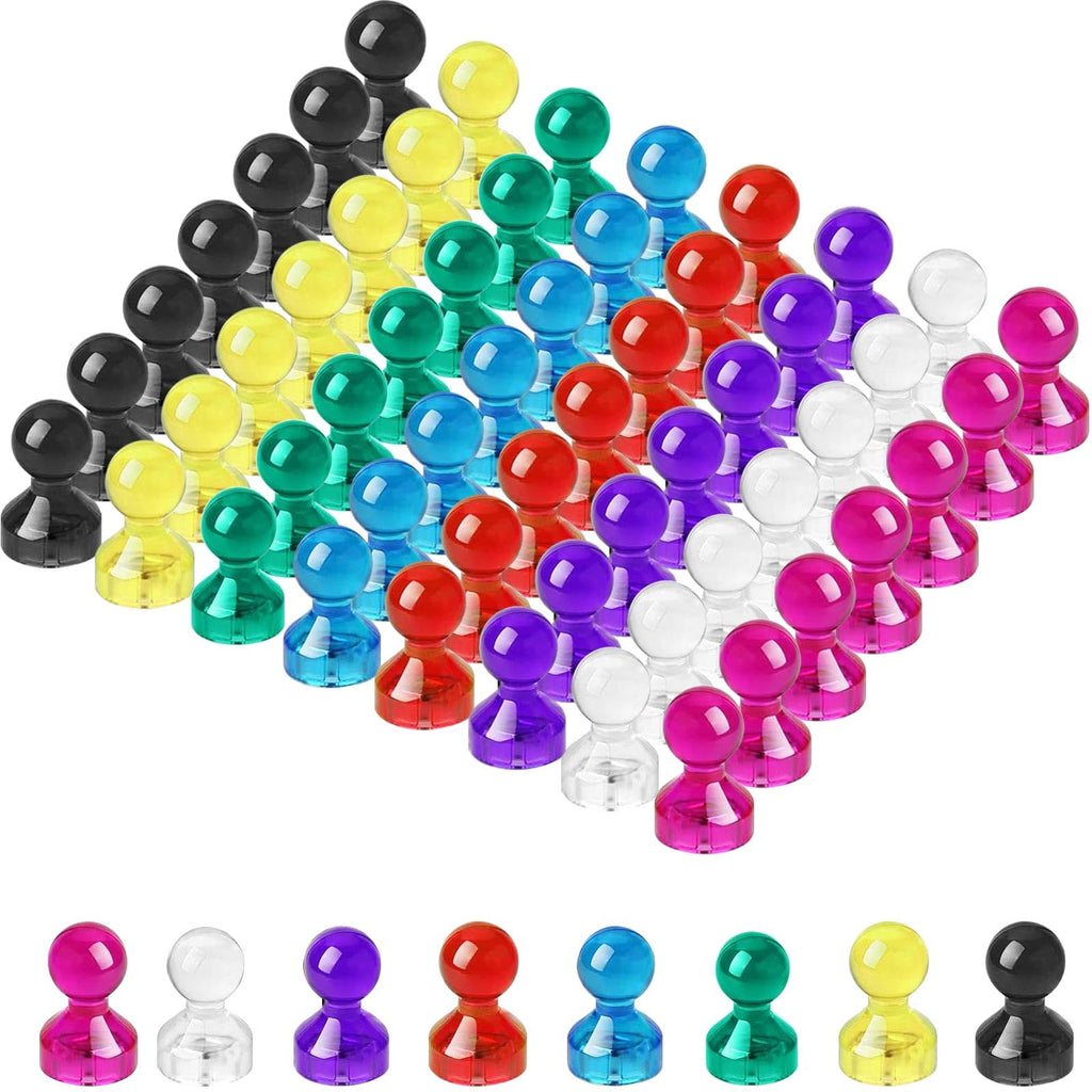 Wukong 10×16mm Kegelmagnete für Magnettafel, 56 Stück Kleine Magneten Starker Halt, Magnete Kühlschrank Magnete Stark Bunt, Whiteboard Magnete für Schule und Büro