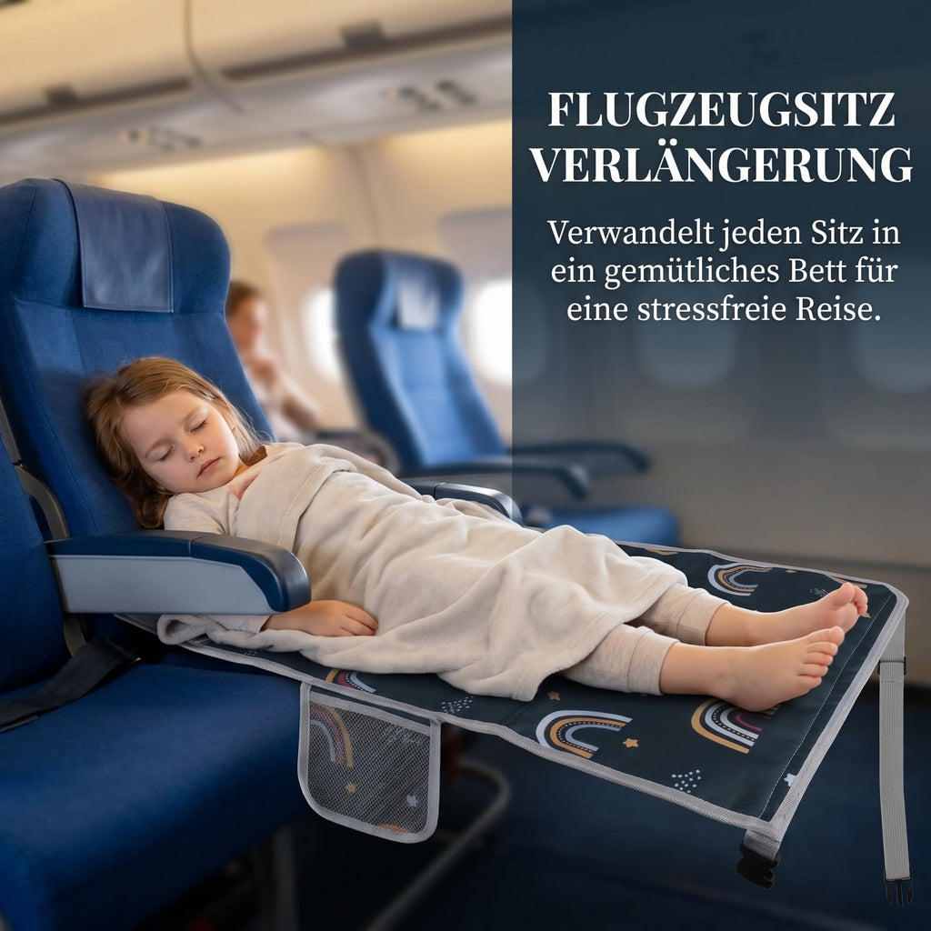 Flugzeug Sitzverlängerung Kinder, 76x44.5 cm Faltbare Baby Flugzeugbett