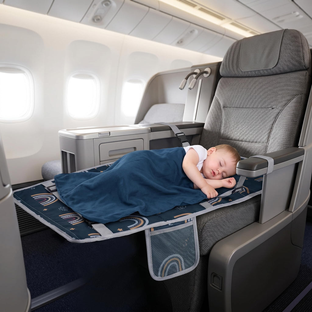 Flugzeug Sitzverlängerung Kinder, 76x44.5 cm Faltbare Baby Flugzeugbett