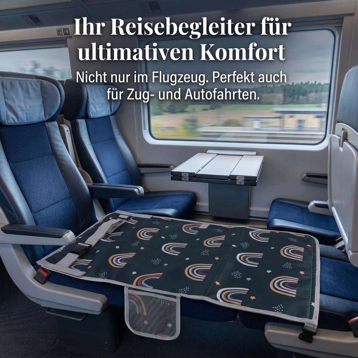 Flugzeug Sitzverlängerung Kinder, 76x44.5 cm Faltbare Baby Flugzeugbett