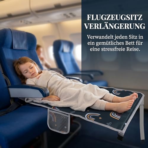 Flugzeug Sitzverlängerung Kinder, 76x44.5 cm Faltbare Baby Flugzeugbett