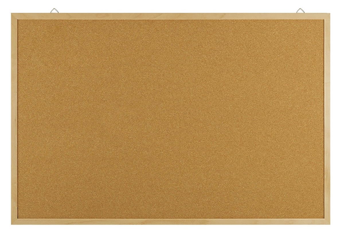 OFFICE PRODUCTS Pinnwand Notizbrett aus Kork / 60 x 40 cm/ 1 Stück/Rechteckig/Korktafel Korkplatte Korkwand Kork/ideal für Zuhause und fürs Büro/Holzrahmen Memoboard