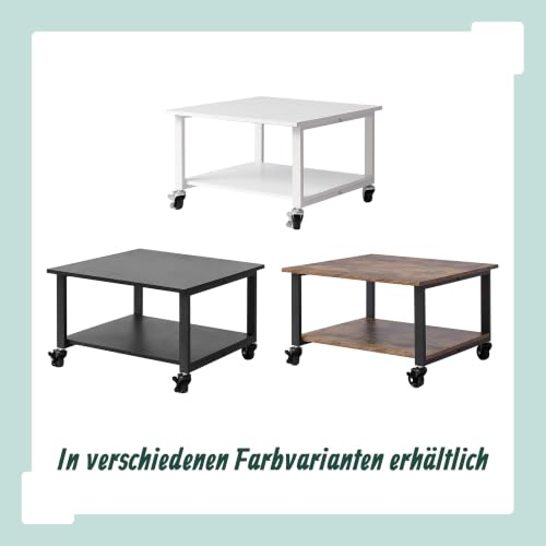 Relaxdays Druckertisch mit Rollen, schwarz