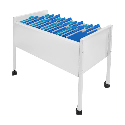 Hängeregisterwagen Rollwagen Büro Metall 70x37x60cm Silber Aktenwagen
