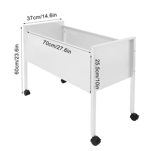 Hängeregisterwagen Rollwagen Büro Metall 70x37x60cm Silber Aktenwagen