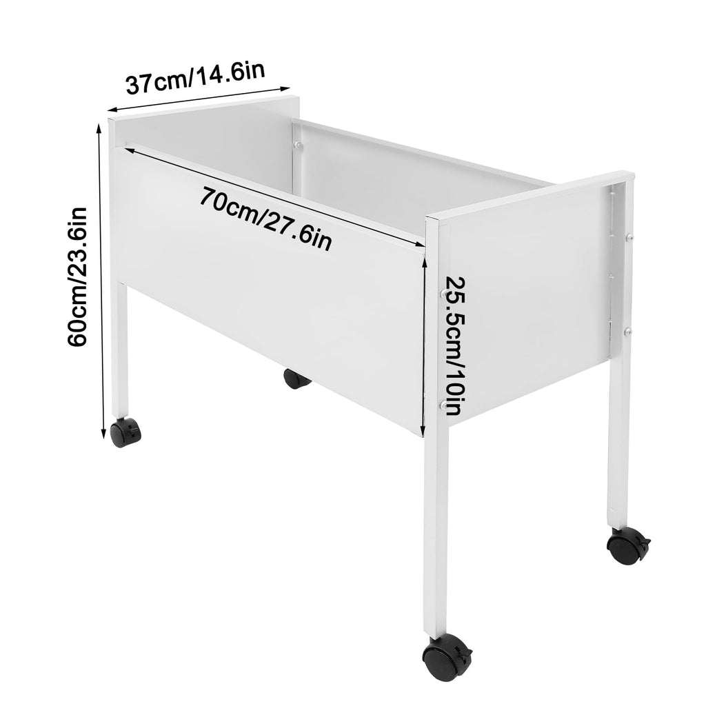 Hängeregisterwagen Rollwagen Büro Metall 70x37x60cm Silber Aktenwagen