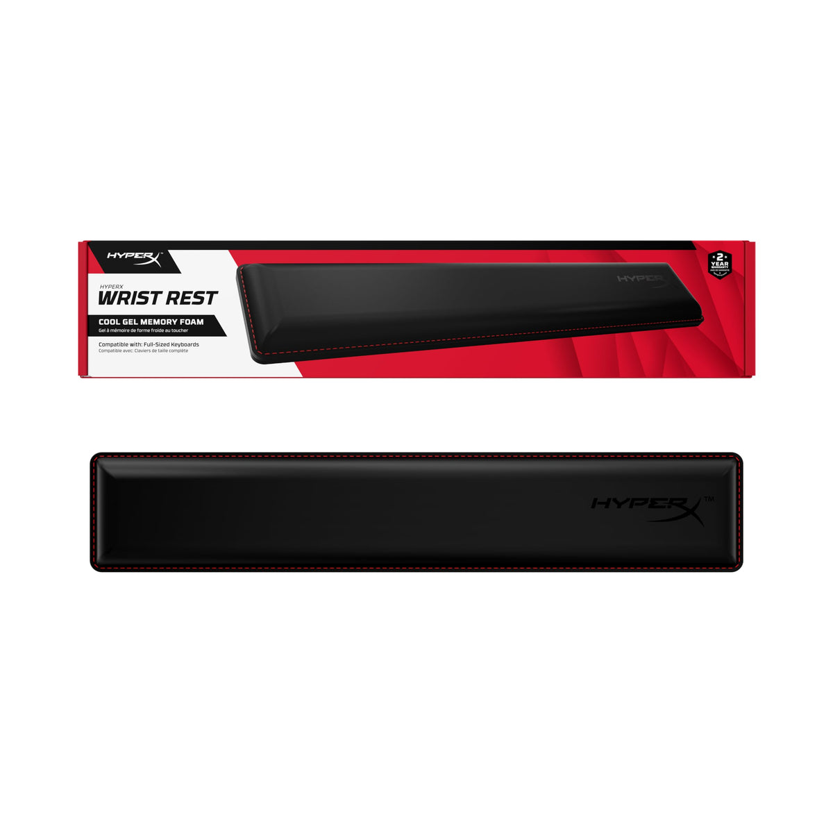 HyperX Ergonomisch, Wrist Rest Pad, Gummi, Schwarz